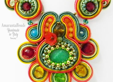 soutache necklace made in italy